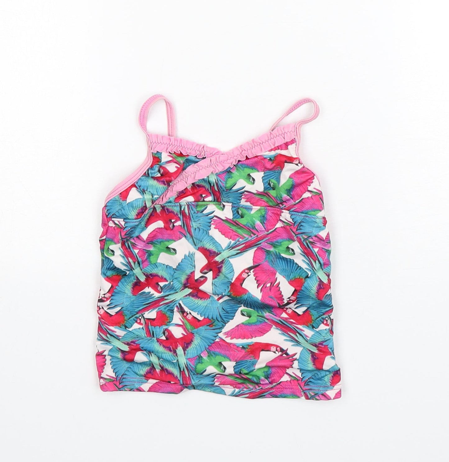 TU Girls Multicoloured Animal Print Polyester Basic Tank Size 5 Years V-Neck  - Beach Wear