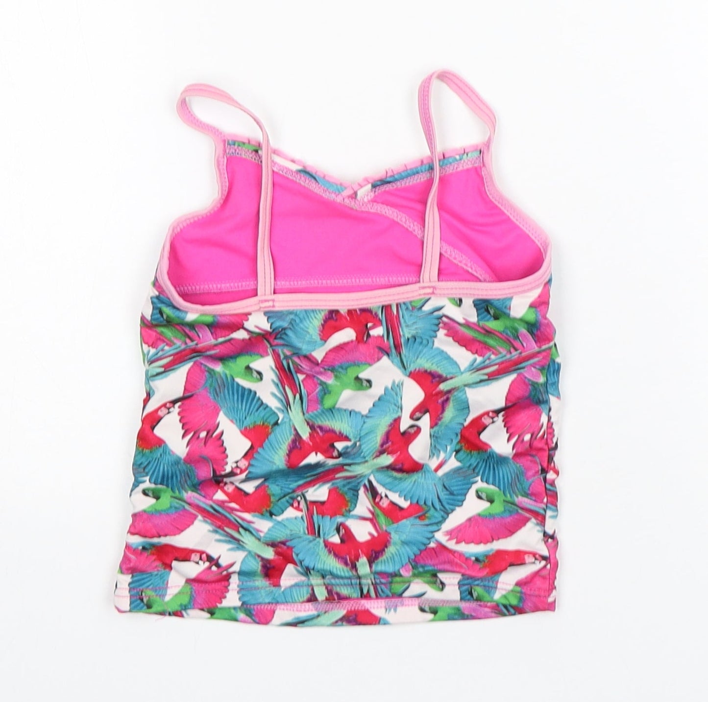 TU Girls Multicoloured Animal Print Polyester Basic Tank Size 5 Years V-Neck  - Beach Wear