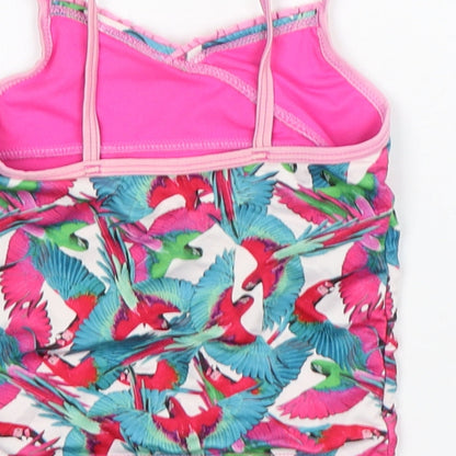 TU Girls Multicoloured Animal Print Polyester Basic Tank Size 5 Years V-Neck  - Beach Wear