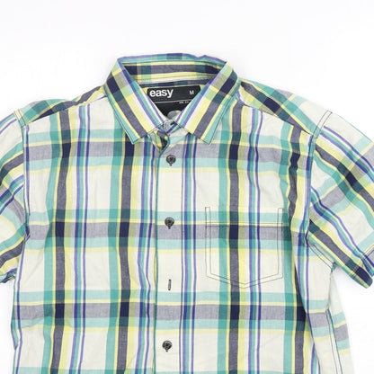 Mens UK Size M EAST Multicoloured  Button-Up Short Sleeve Casual Shirt