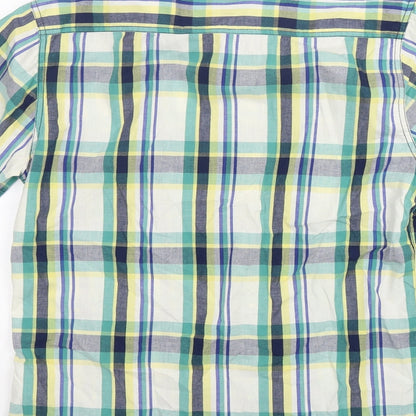 Mens UK Size M EAST Multicoloured  Button-Up Short Sleeve Casual Shirt