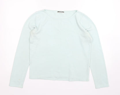 George Womens Green Round Neck  Acrylic Pullover Jumper Size 12