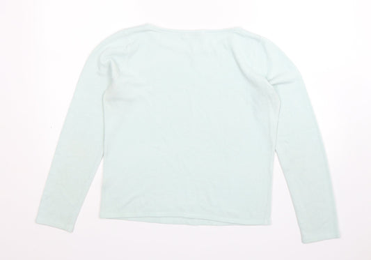 George Womens Green Round Neck  Acrylic Pullover Jumper Size 12