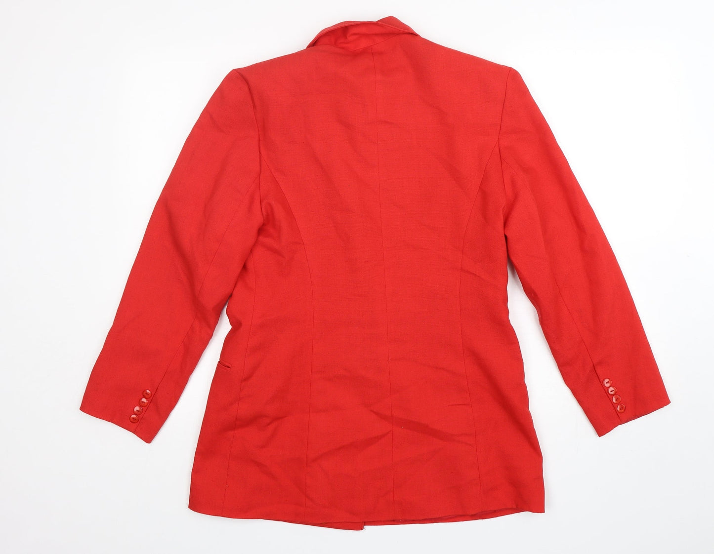 Etam Womens Red  Polyester Jacket Blazer Size 12