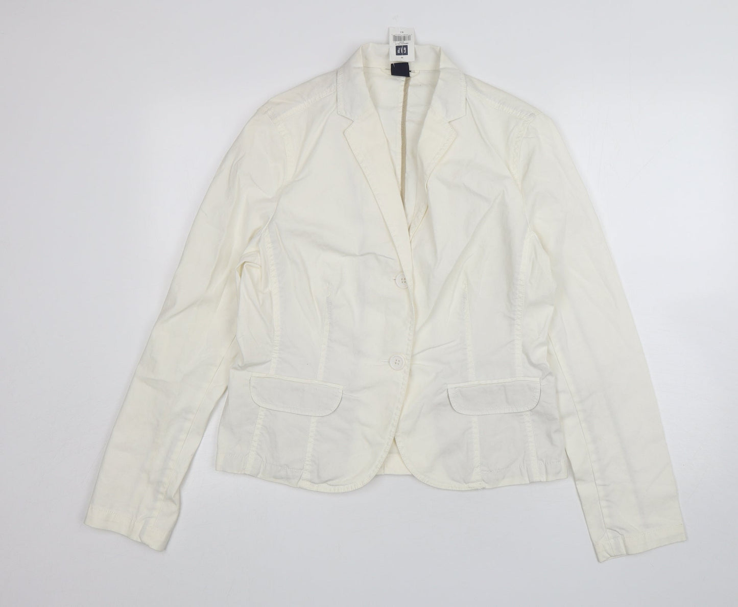 Gap Womens White  Cotton Jacket Sport Coat Size 12