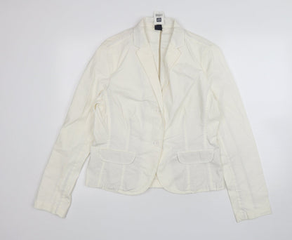 Gap Womens White  Cotton Jacket Sport Coat Size 12
