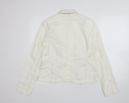 Gap Womens White  Cotton Jacket Sport Coat Size 12