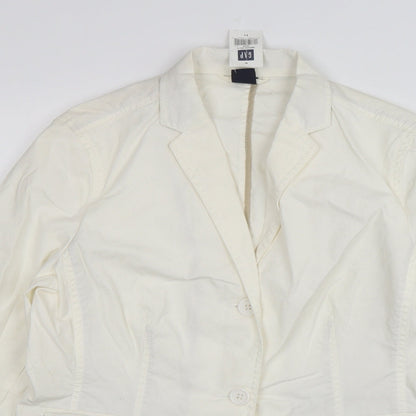 Gap Womens White  Cotton Jacket Sport Coat Size 12