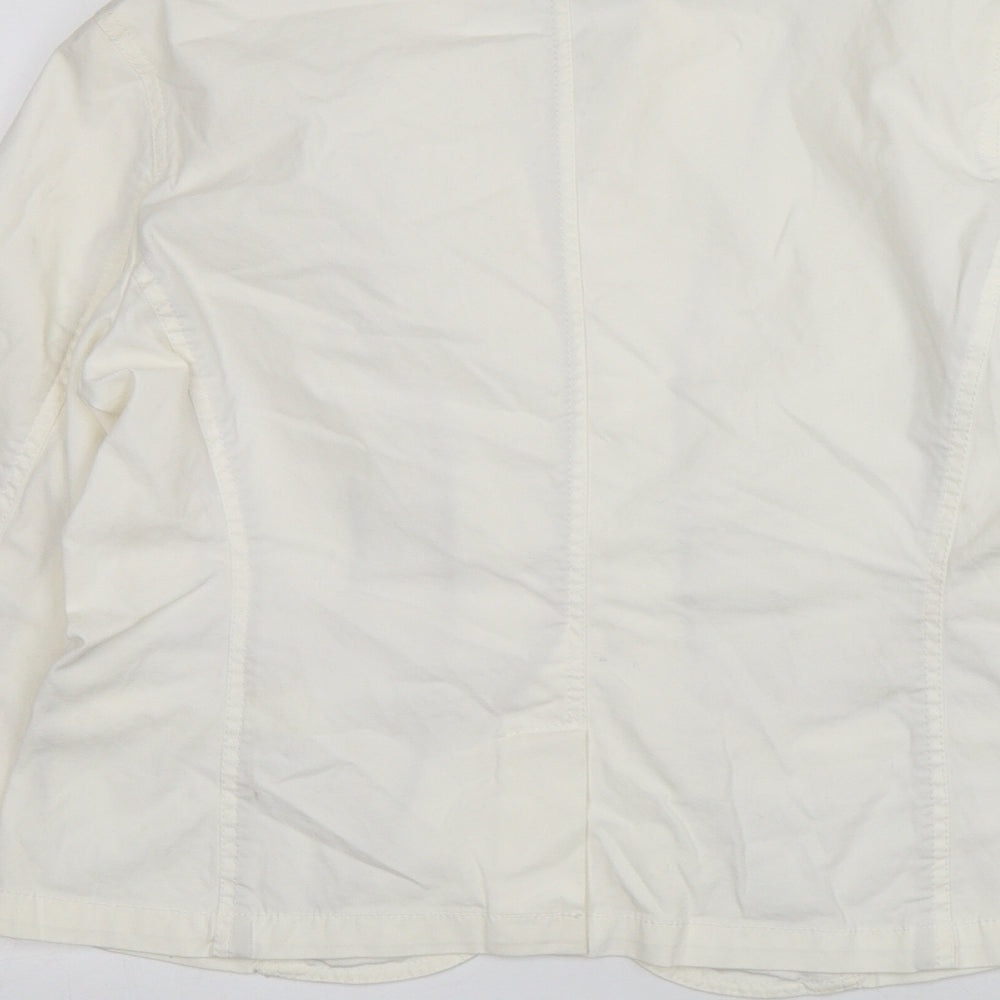 Gap Womens White  Cotton Jacket Sport Coat Size 12