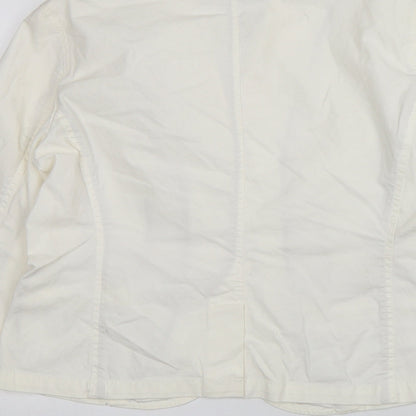 Gap Womens White  Cotton Jacket Sport Coat Size 12