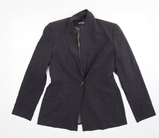 Principles Womens Grey  Polyester Jacket Blazer Size 12