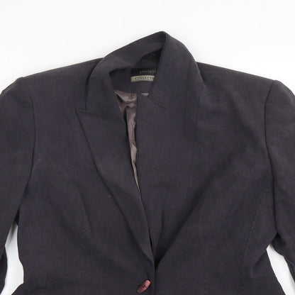 Principles Womens Grey  Polyester Jacket Blazer Size 12