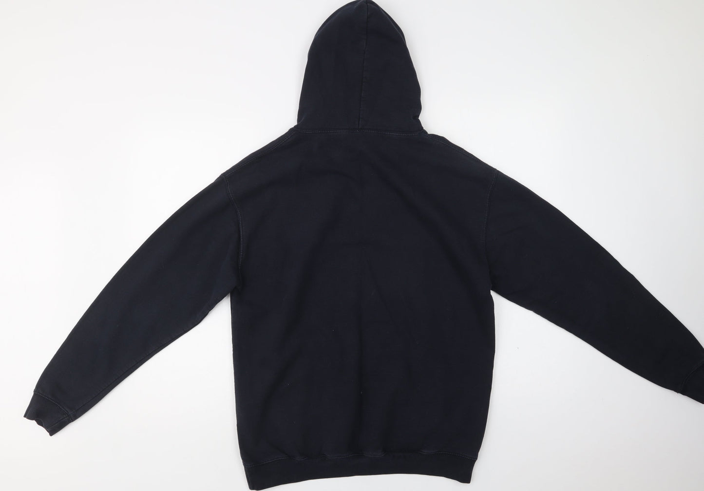 Awdis Mens Blue  Cotton Pullover Hoodie Size L