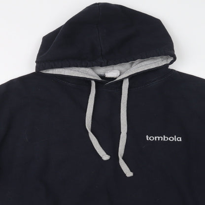 Awdis Mens Blue  Cotton Pullover Hoodie Size L