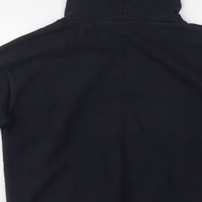 Awdis Mens Blue  Cotton Pullover Hoodie Size L