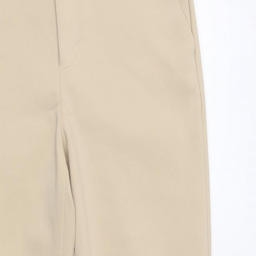 New Look Womens Beige  Cotton Dress Pants Trousers Size 8 L26 in Regular Hook & Loop