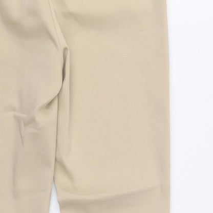 New Look Womens Beige  Cotton Dress Pants Trousers Size 8 L26 in Regular Hook & Loop