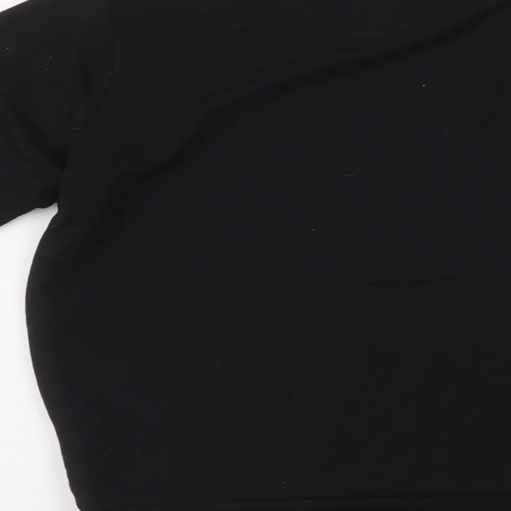 SheIn Girls Black  Cotton Pullover Sweatshirt Size 14-15 Years