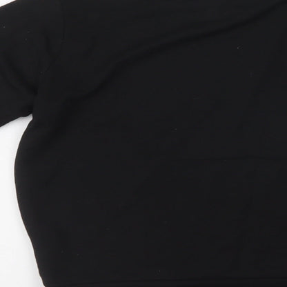 SheIn Girls Black  Cotton Pullover Sweatshirt Size 14-15 Years