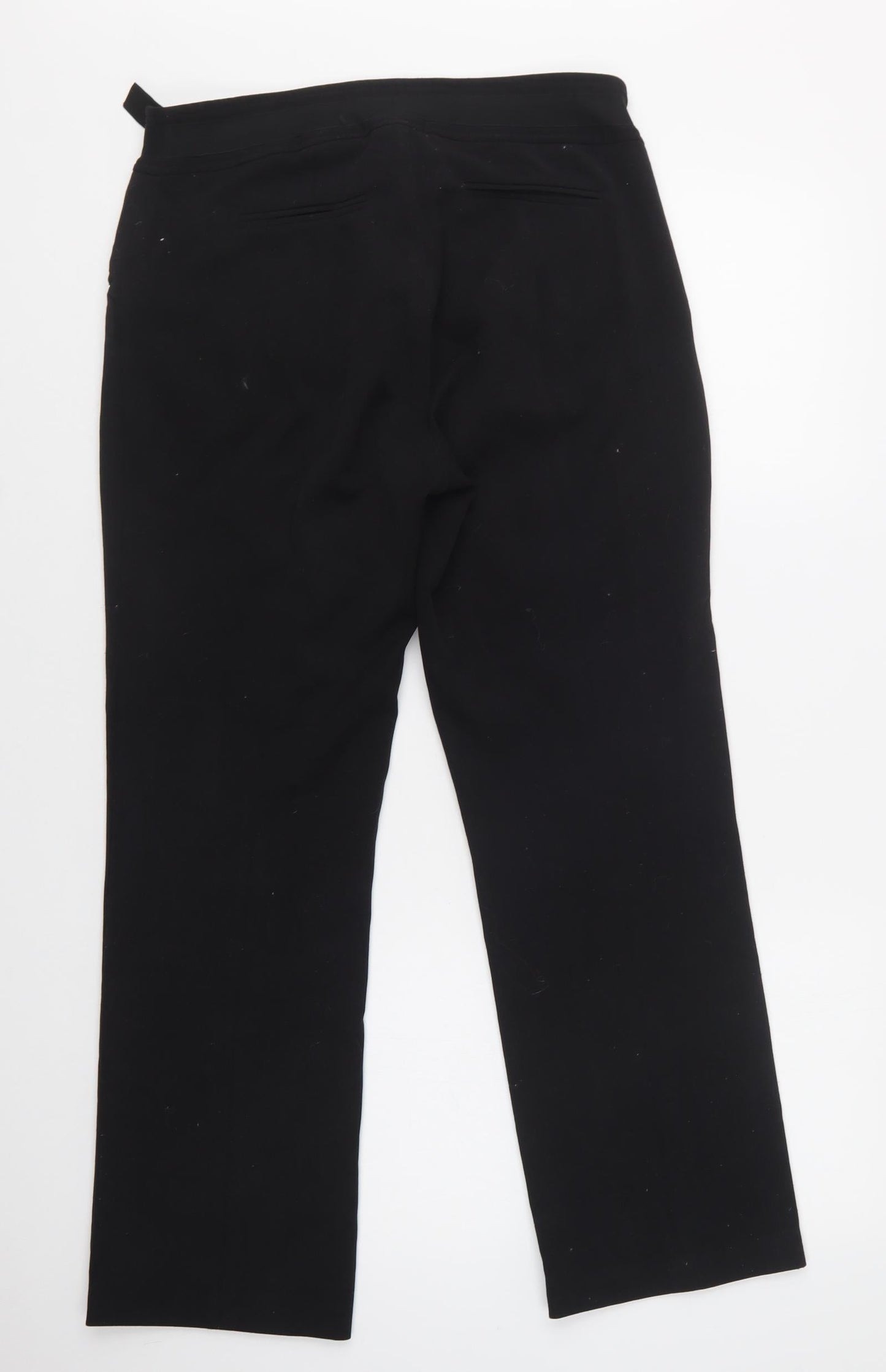 Eva & Claudi Womens Black  Polyester Dress Pants Trousers Size 30 L29 in Regular Hook & Loop