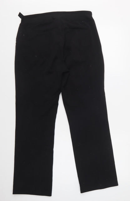 Eva & Claudi Womens Black  Polyester Dress Pants Trousers Size 30 L29 in Regular Hook & Loop