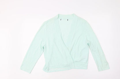Womens UK Size 14 M&S Green Cardigan Jumper
