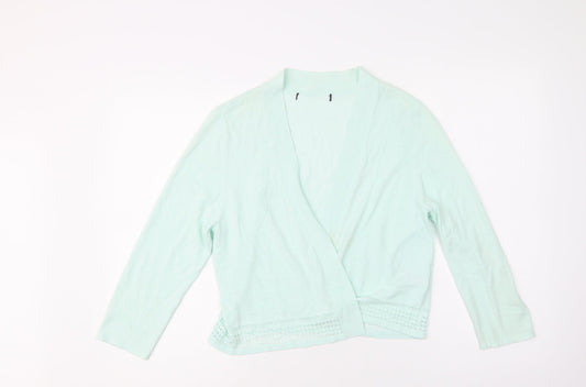 Womens UK Size 14 M&S Green Cardigan Jumper