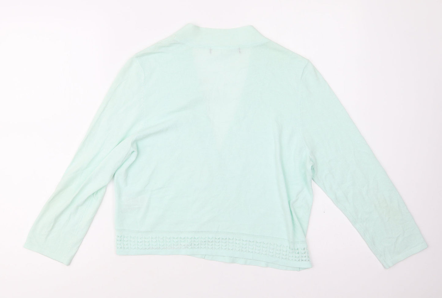 Womens UK Size 14 M&S Green Cardigan Jumper