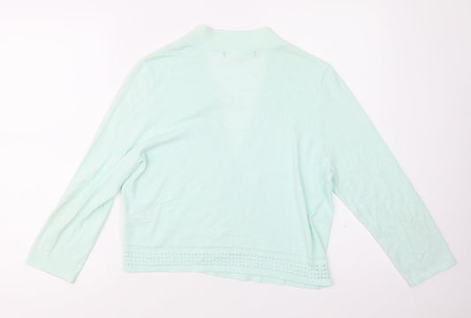 Womens UK Size 14 M&S Green Cardigan Jumper