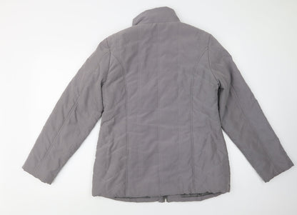 Authentic Womens Grey   Quilted Jacket Size M  Zip