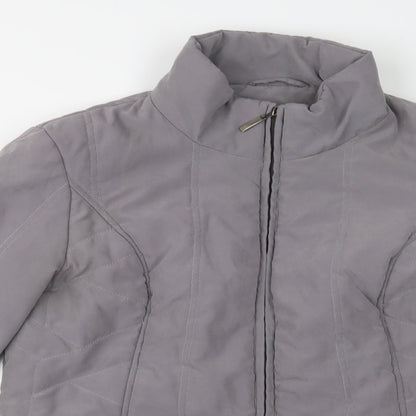 Authentic Womens Grey   Quilted Jacket Size M  Zip