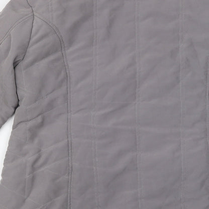 Authentic Womens Grey   Quilted Jacket Size M  Zip