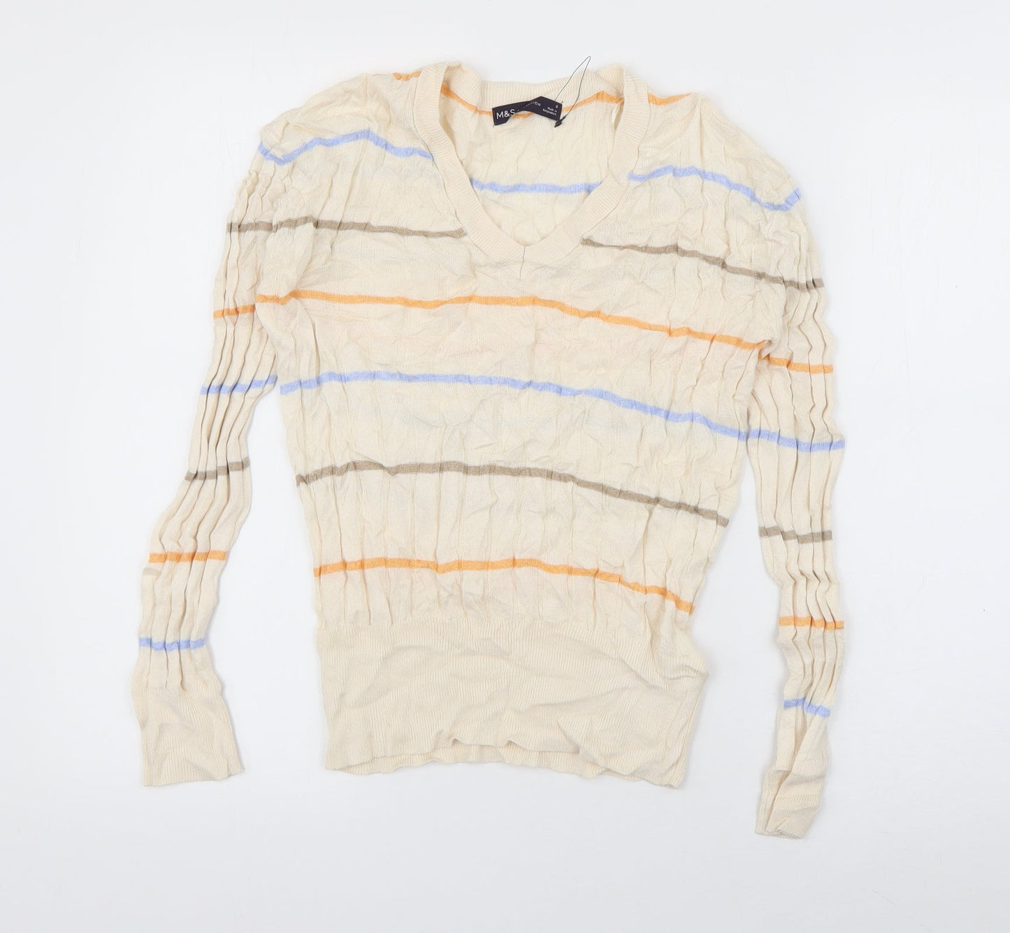 Womens UK Size S Marks and Spencer Ivory Pullover Jumper