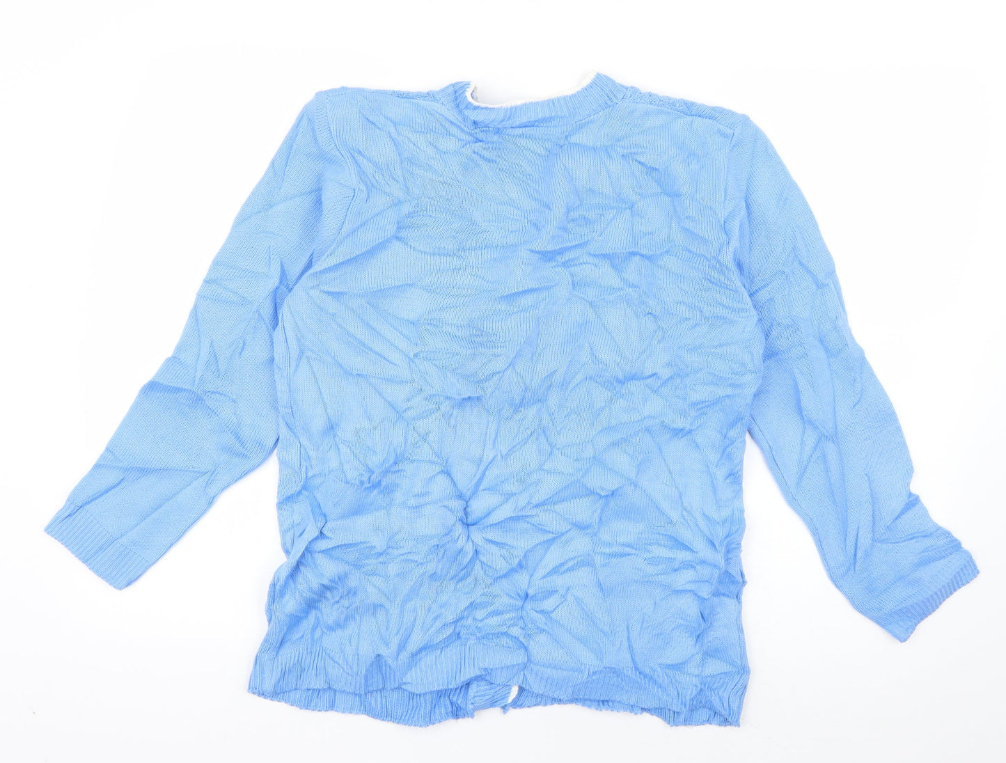 Womens UK Size M Preworn Blue Cardigan Jumper