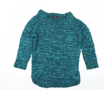 Womens UK Size XS Bonmarché Blue Pullover Jumper