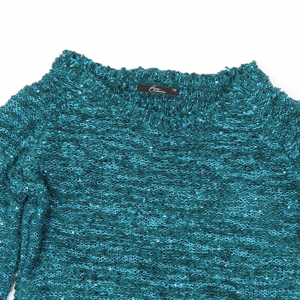 Womens UK Size XS Bonmarché Blue Pullover Jumper