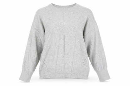 Topshop Womens Grey Round Neck  Acrylic Pullover Jumper Size 14