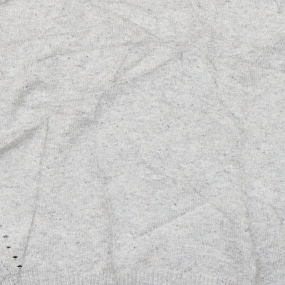 Topshop Womens Grey Round Neck  Acrylic Pullover Jumper Size 14