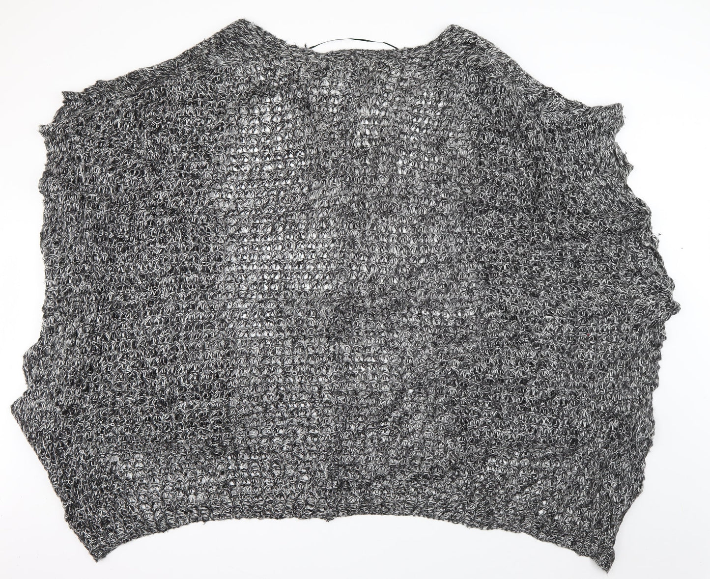 JUNAROSE Womens Grey V-Neck  Acrylic Cardigan Jumper Size S