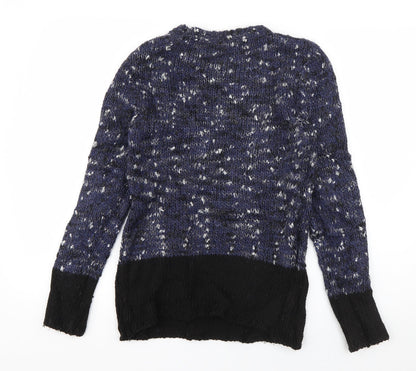 Womens UK Size S Mango Blue Pullover Jumper