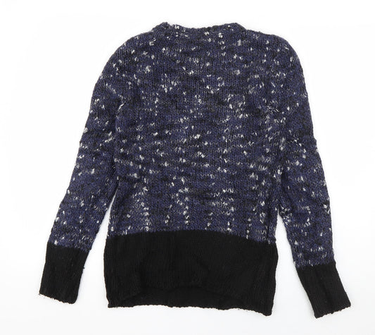 Womens UK Size S Mango Blue Pullover Jumper