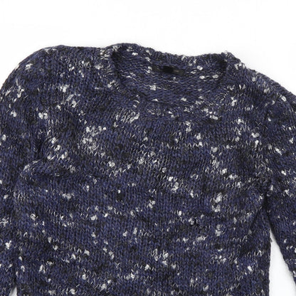 Womens UK Size S Mango Blue Pullover Jumper
