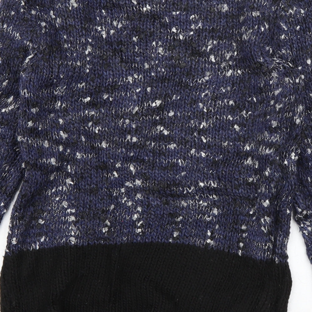 Womens UK Size S Mango Blue Pullover Jumper