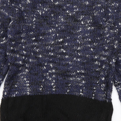 Womens UK Size S Mango Blue Pullover Jumper