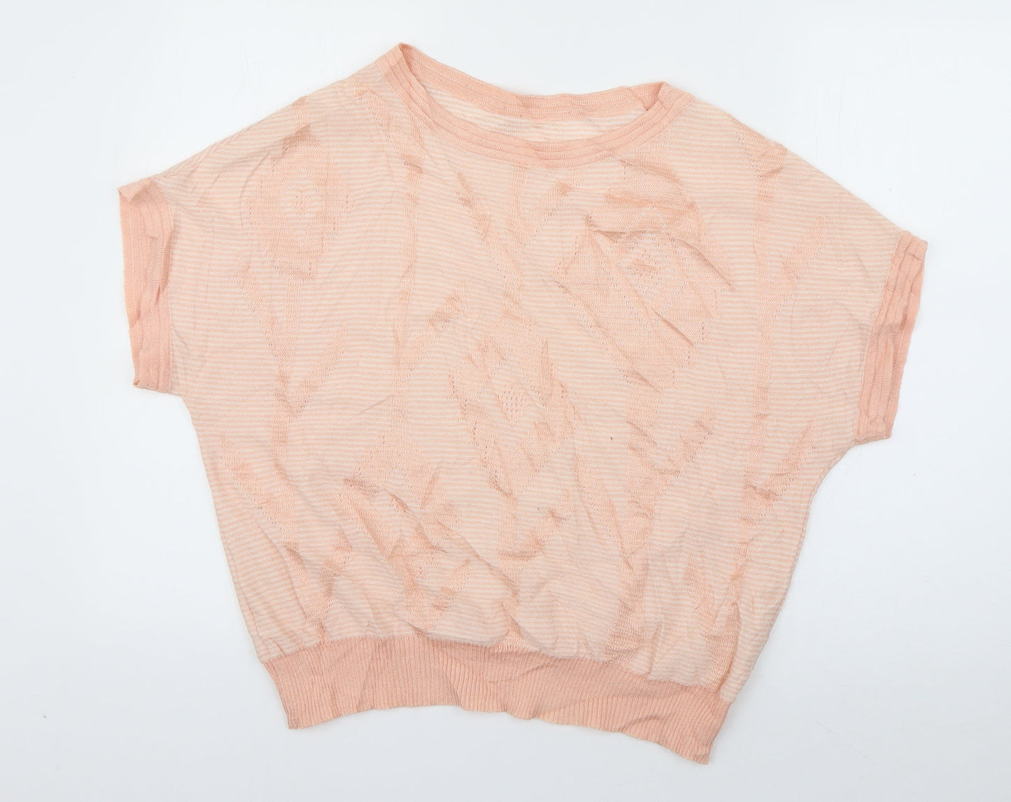 Womens UK Size 10 Preworn Pink Pullover Jumper