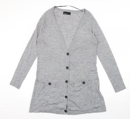 Womens UK Size S VERO MODA Grey Cardigan Jumper