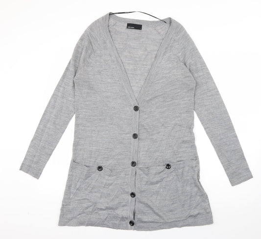 Womens UK Size S VERO MODA Grey Cardigan Jumper