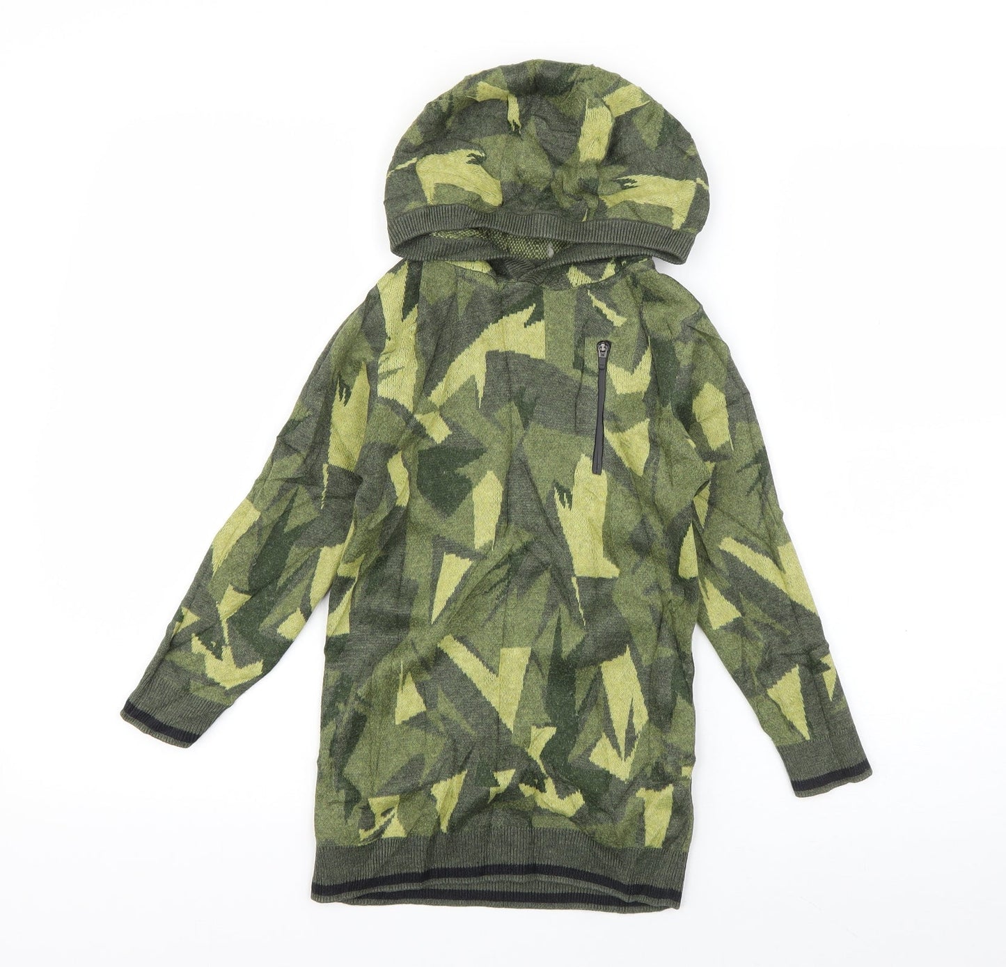 NEXT Boys Green  Cotton Pullover Hoodie Size 5 Years  Pullover