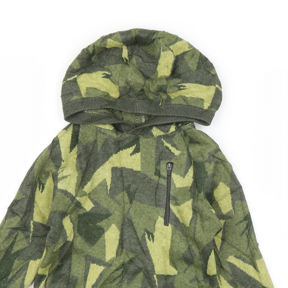 NEXT Boys Green  Cotton Pullover Hoodie Size 5 Years  Pullover