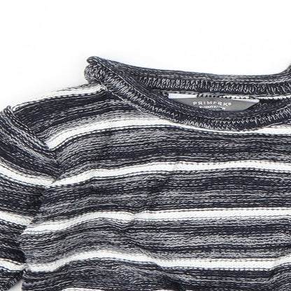 Primark Boys Blue Striped Cotton Pullover Jumper Size 9-12 Months  Pullover